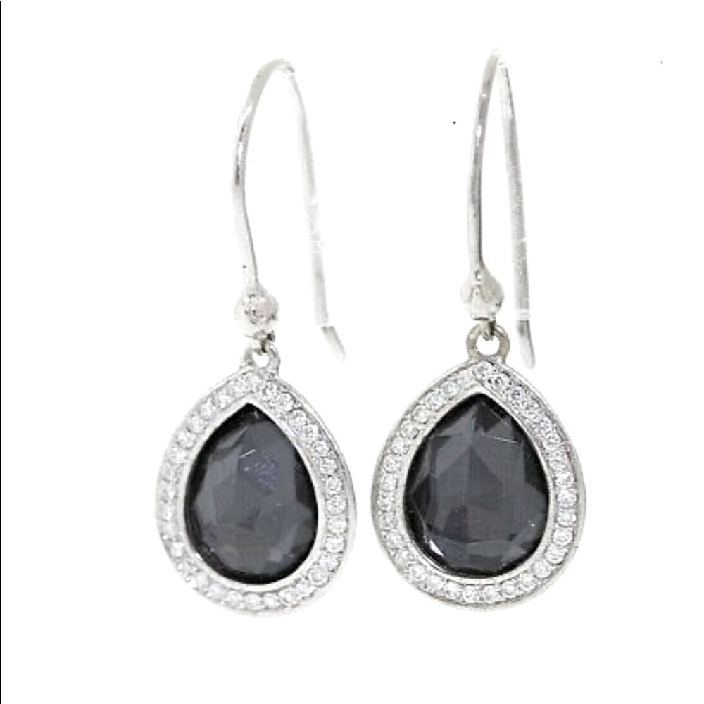 IPPOLITA Ster. Hematite Diamond Lollipop Earrings